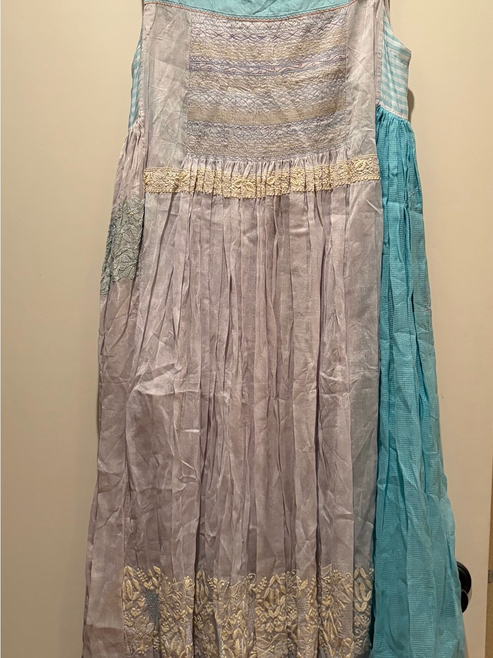 Injiri NWT “Teej 18” Hand-Loomed Patchwork Maxi Dress-  Pristine! Size Medium